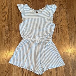 Blue Striped Romper
